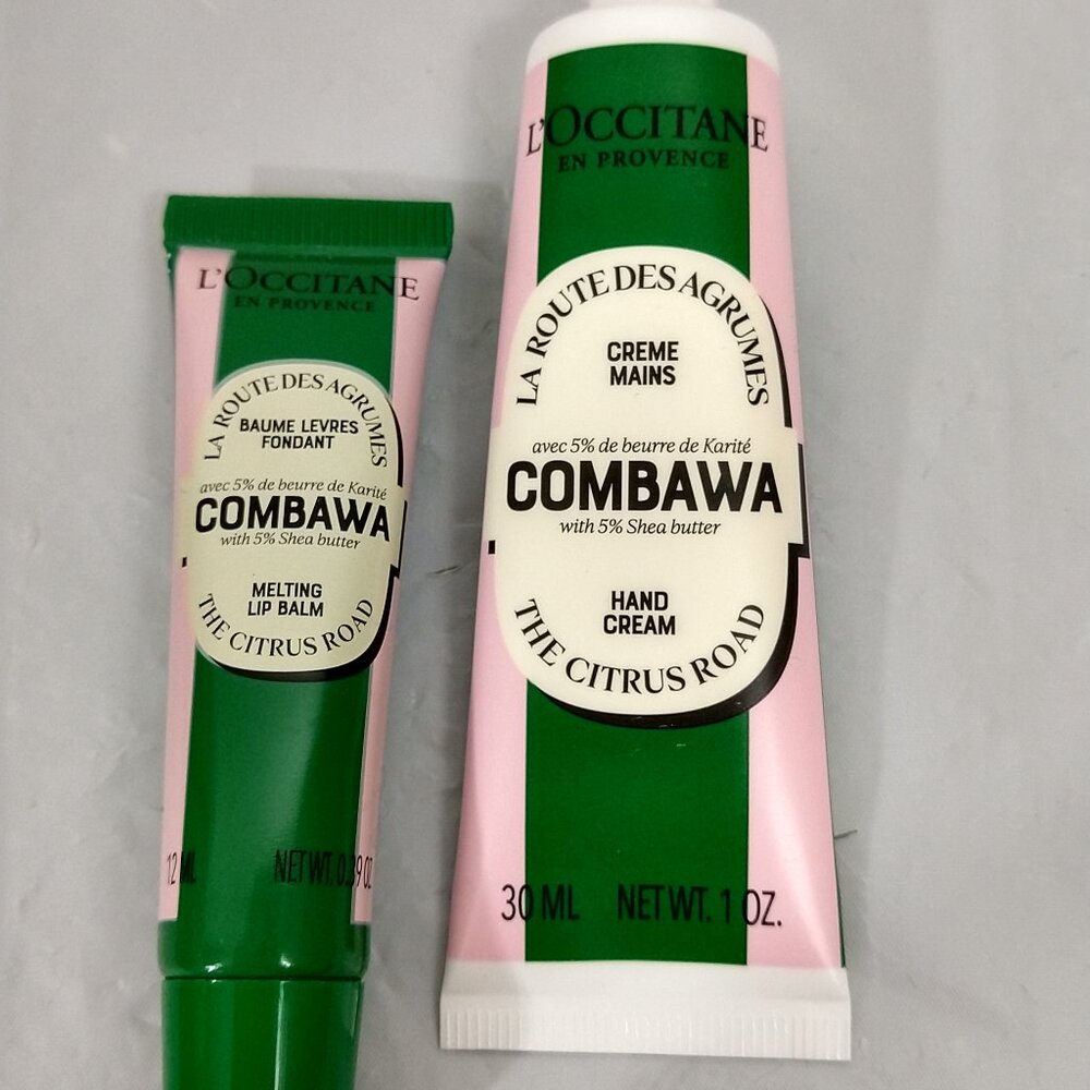 L'Occitane Limited Edition Combawa Hand Cream & Lip Balm 30/12ML NEW